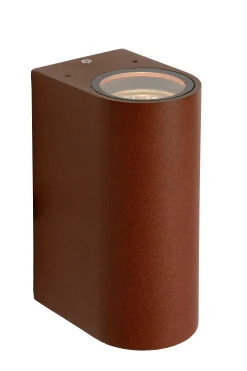 BOOGY - Wandspot / Wandlamp Binnen/Buiten - 2xGU10 - IP44 - Roest bruin*Lucide Cheap