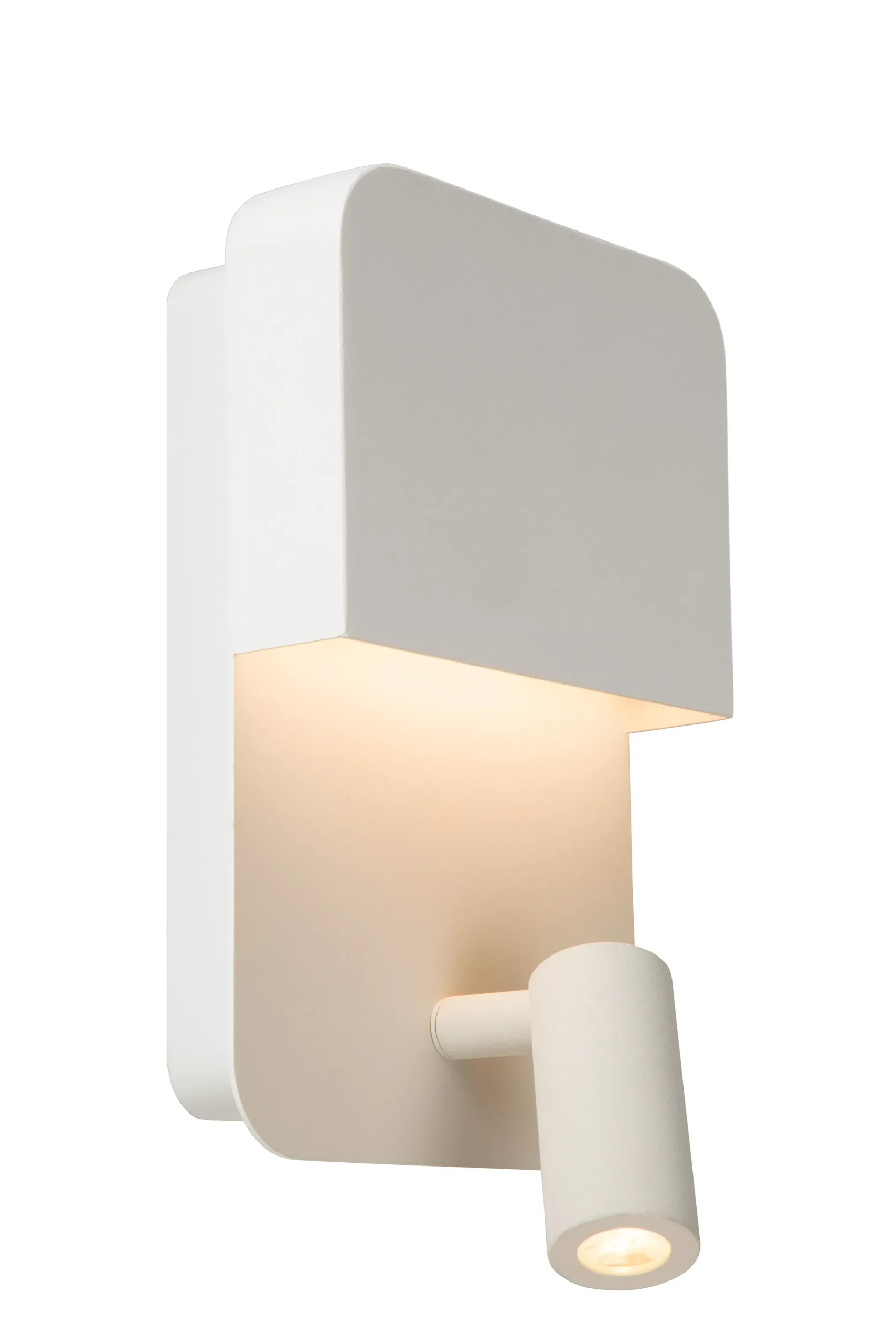 BOXER - Bedlamp / Wandlamp - LED - 3000K - Met USB oplaadpunt - Wit*Lucide Best