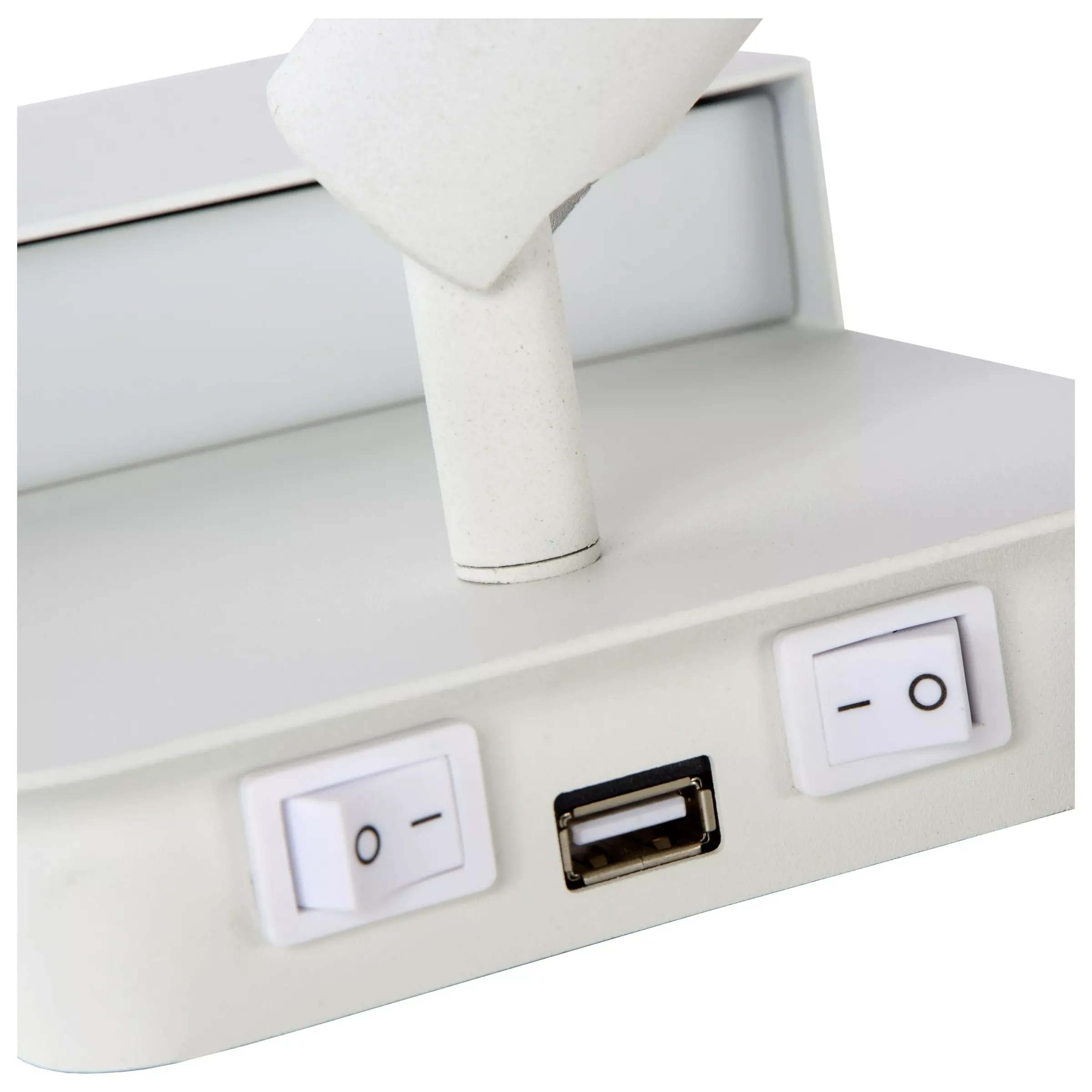 BOXER - Bedlamp / Wandlamp - LED - 3000K - Met USB oplaadpunt - Wit*Lucide Best