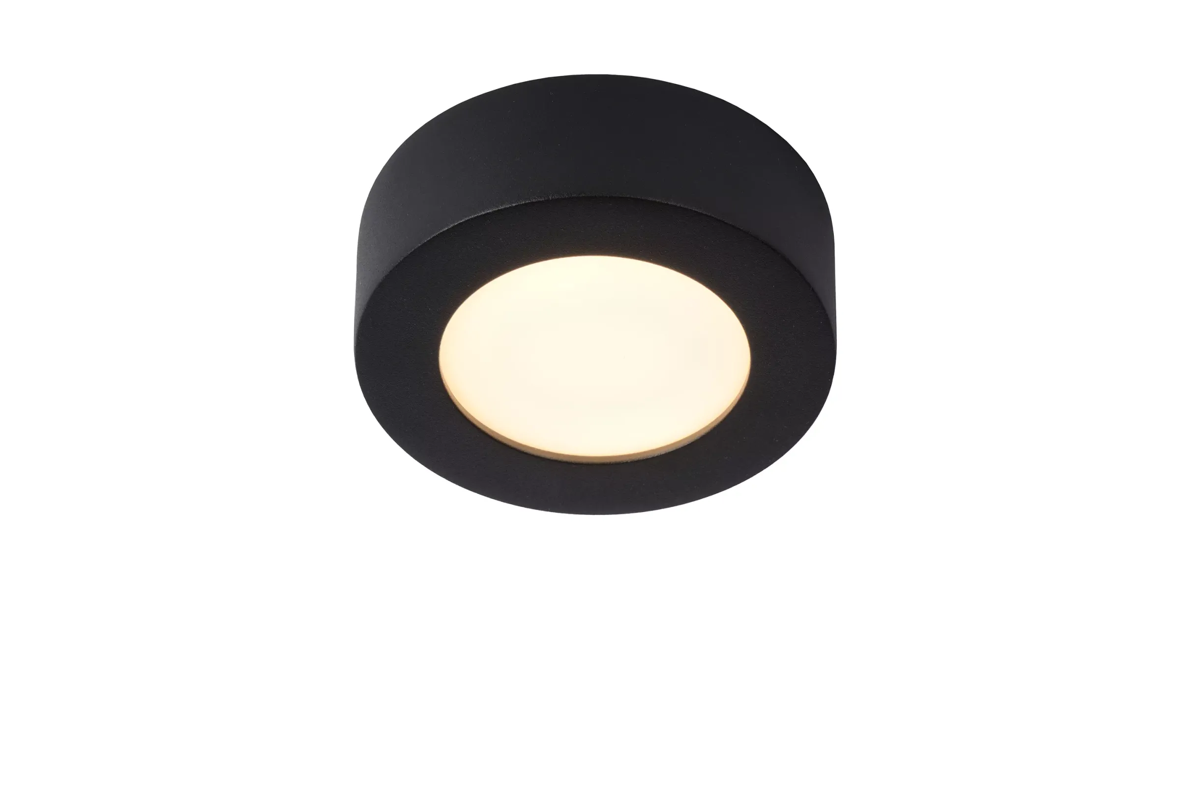 BRICE-LED - Plafonnière Badkamer - Ø 11,7 cm - LED Dimb. - 1x8W 3000K - IP44 - Zwart*Lucide Fashion