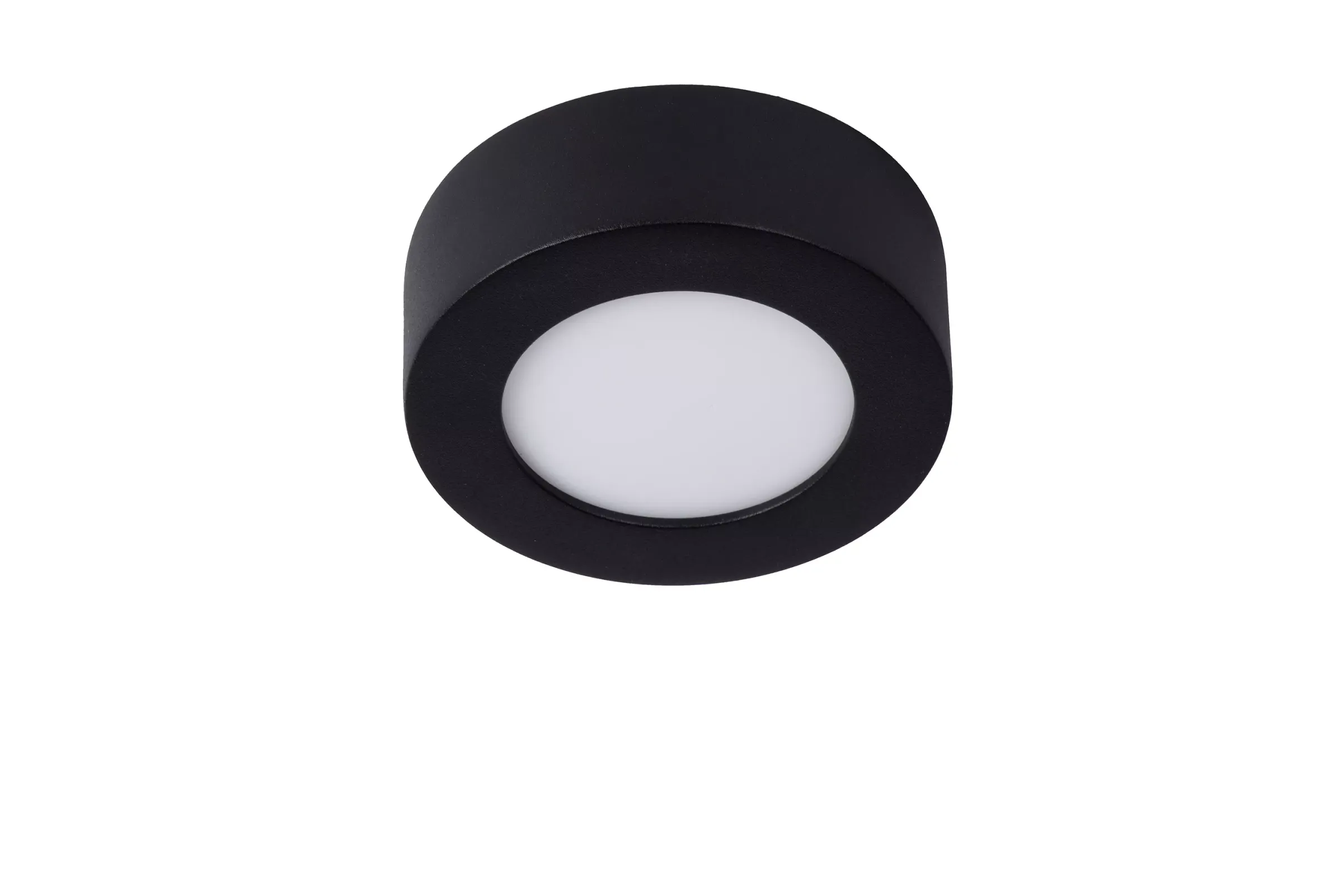 BRICE-LED - Plafonnière Badkamer - Ø 11,7 cm - LED Dimb. - 1x8W 3000K - IP44 - Zwart*Lucide Fashion
