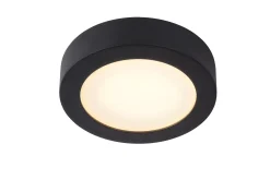 BRICE-LED - Plafonnière Badkamer - Ø 18 cm - LED Dimb. - 1x12W 3000K - IP44 - Zwart*Lucide Best