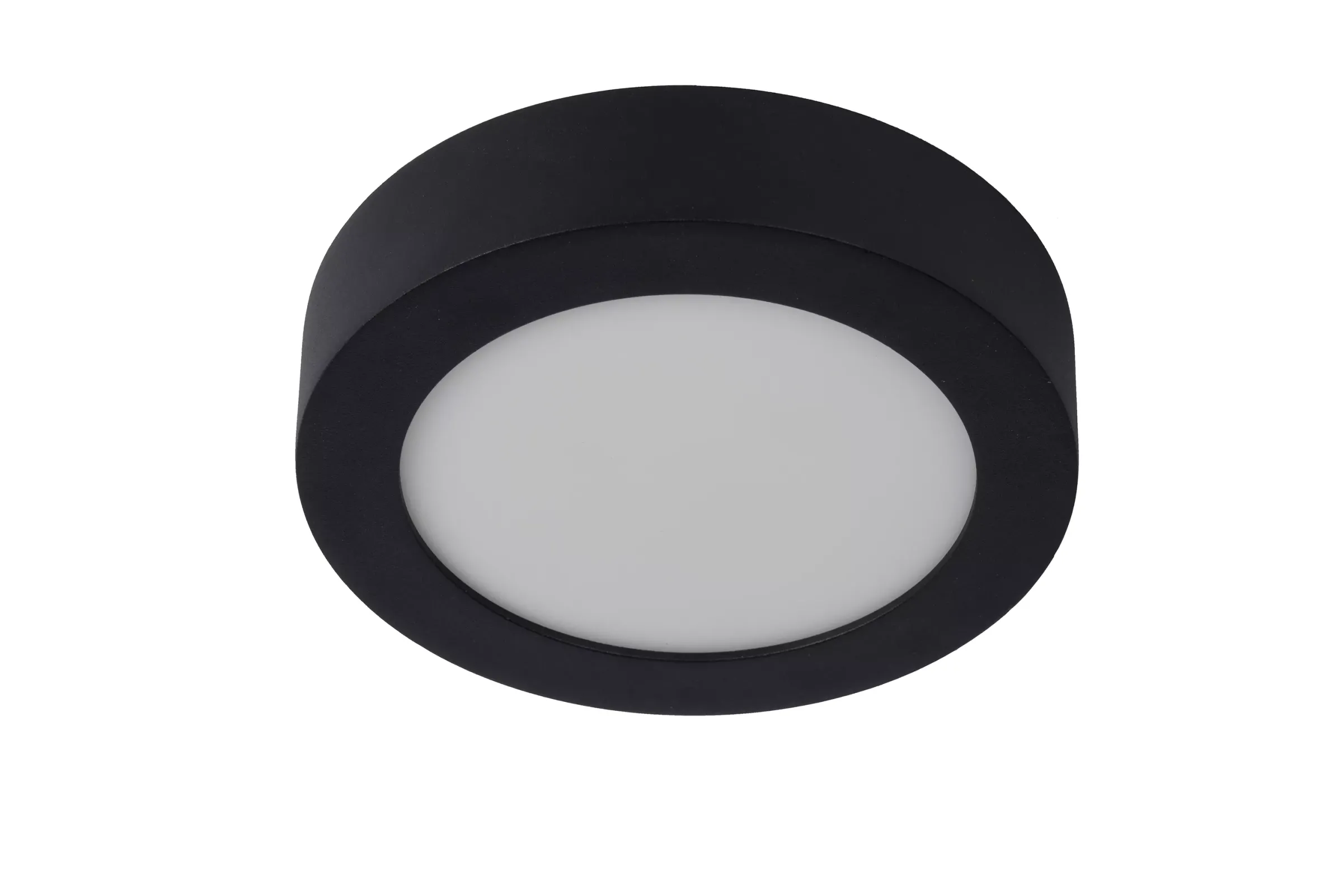 BRICE-LED - Plafonnière Badkamer - Ø 18 cm - LED Dimb. - 1x12W 3000K - IP44 - Zwart*Lucide Best