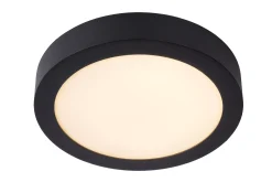 BRICE-LED - Plafonnière Badkamer - Ø 24 cm - LED Dimb. - 1x15W 3000K - IP44 - Zwart*Lucide Cheap