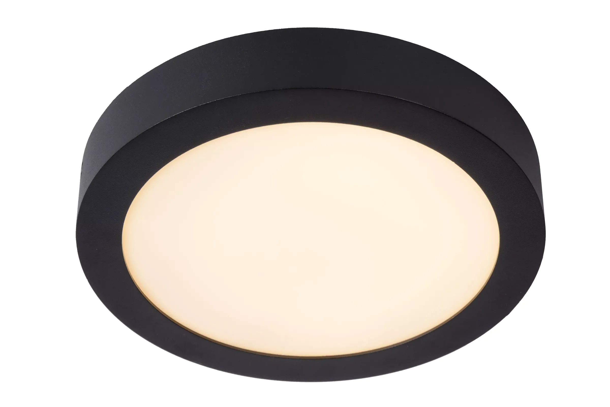BRICE-LED - Plafonnière Badkamer - Ø 24 cm - LED Dimb. - 1x15W 3000K - IP44 - Zwart*Lucide Cheap