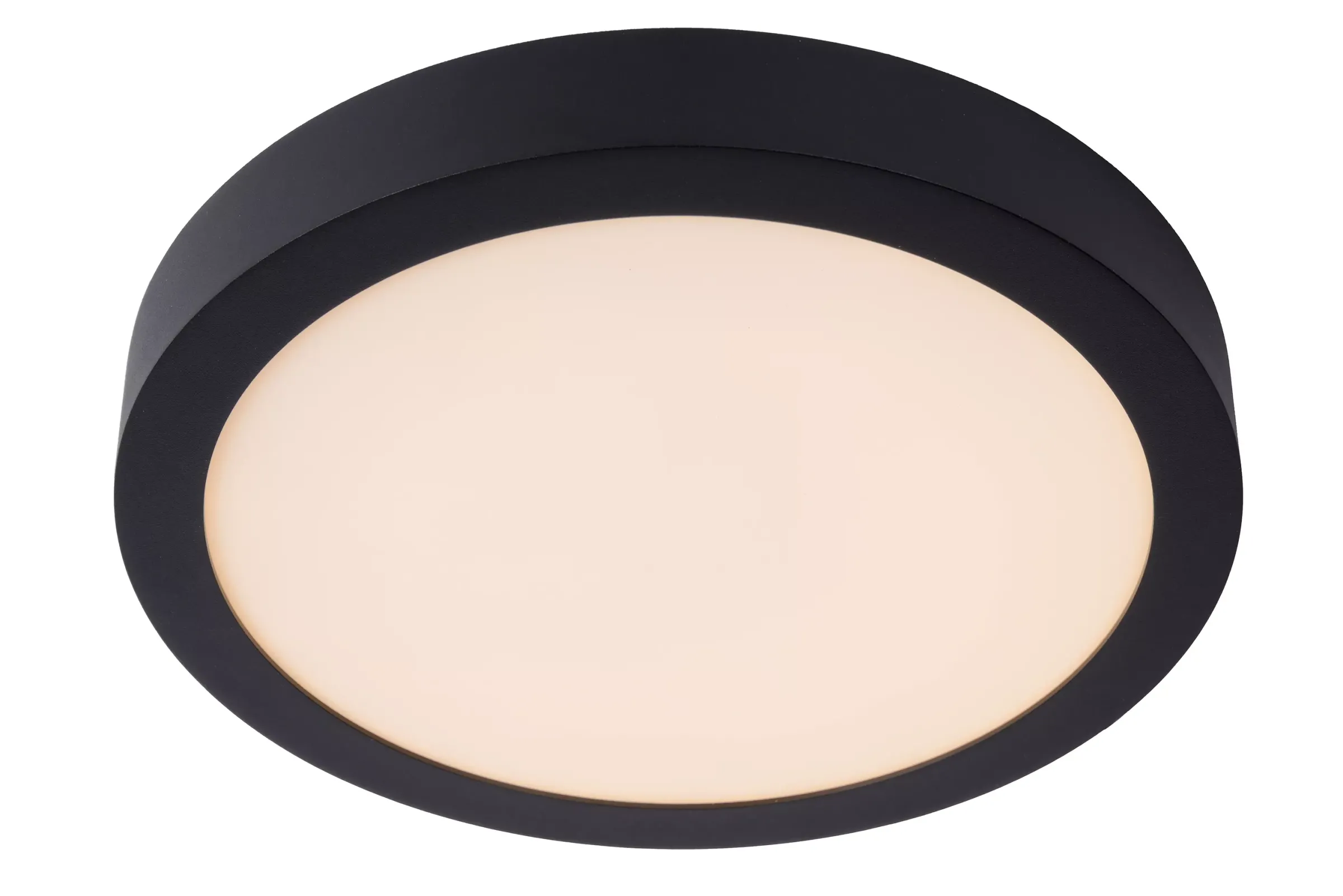 BRICE-LED - Plafonnière Badkamer - Ø 30 cm - LED Dimb. - 1x30W 3000K - IP44 - Zwart*Lucide Outlet