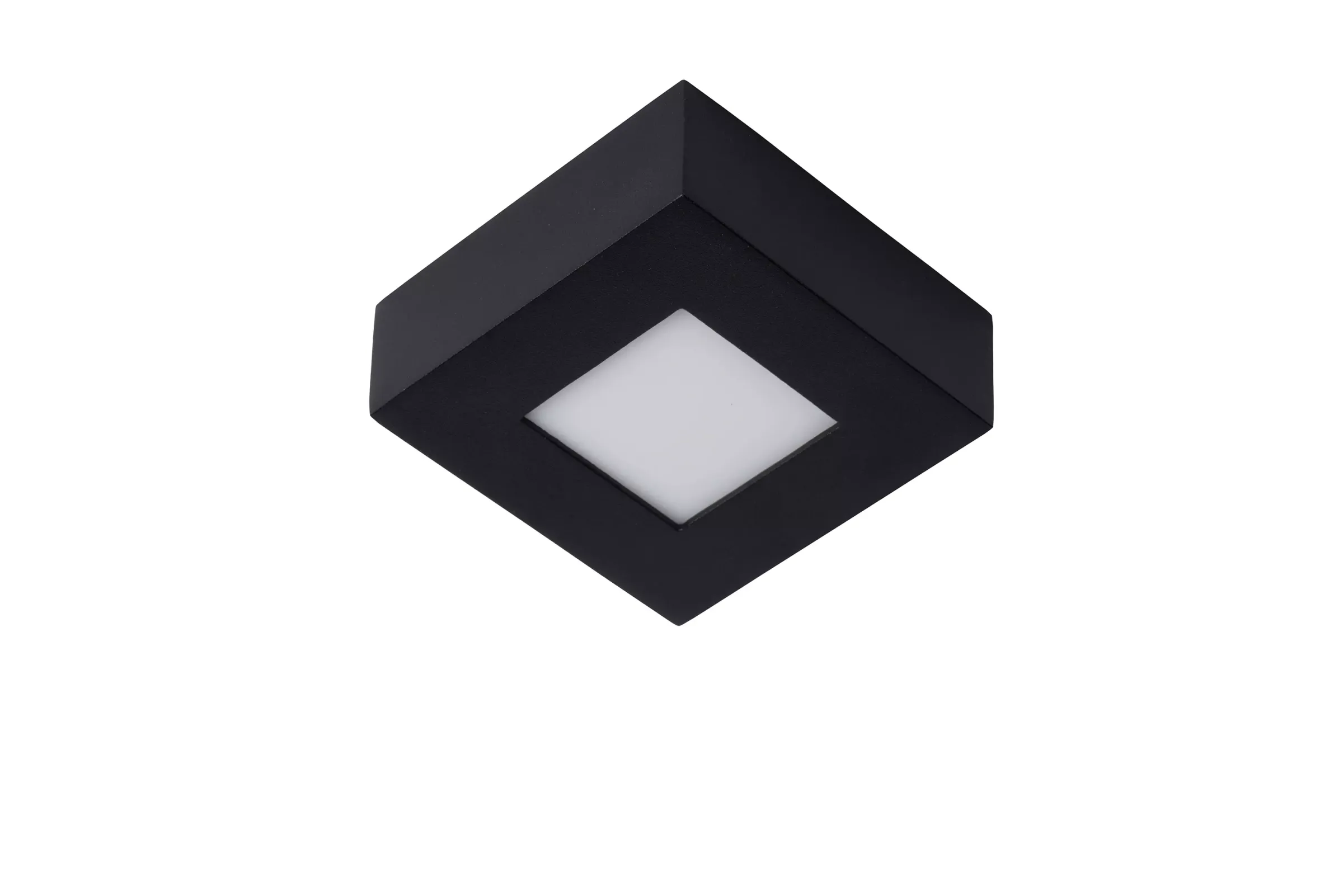 BRICE-LED - Plafonnière Badkamer - LED Dimb. - 1x8W 3000K - IP44 - Zwart*Lucide Online