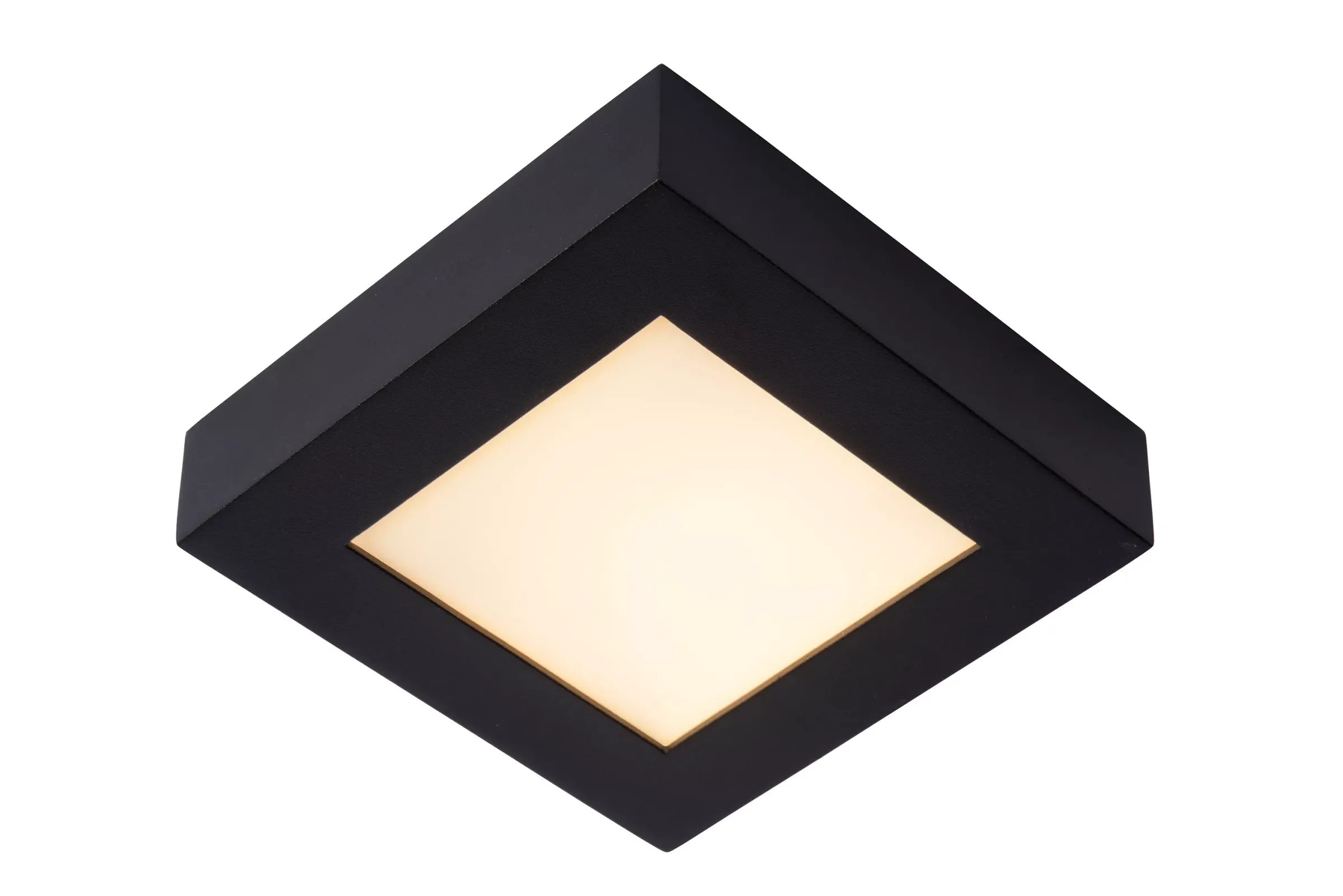 BRICE-LED - Plafonnière Badkamer - LED Dimb. - 1x15W 3000K - IP44 - Zwart*Lucide Online