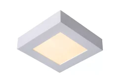 BRICE-LED - Plafonnière Badkamer - LED Dimb. - 1x15W 3000K - IP44 - Wit*Lucide Online