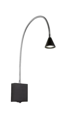 BUDDY - Bedlamp / Wandlamp - LED - 1x4W 4000K - Zwart*Lucide Clearance