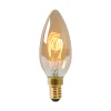 C35 - Filament lamp - Ø 3,5 cm - LED Dimb. - E14 - 1x3W 2200K - Amber*Lucide Online