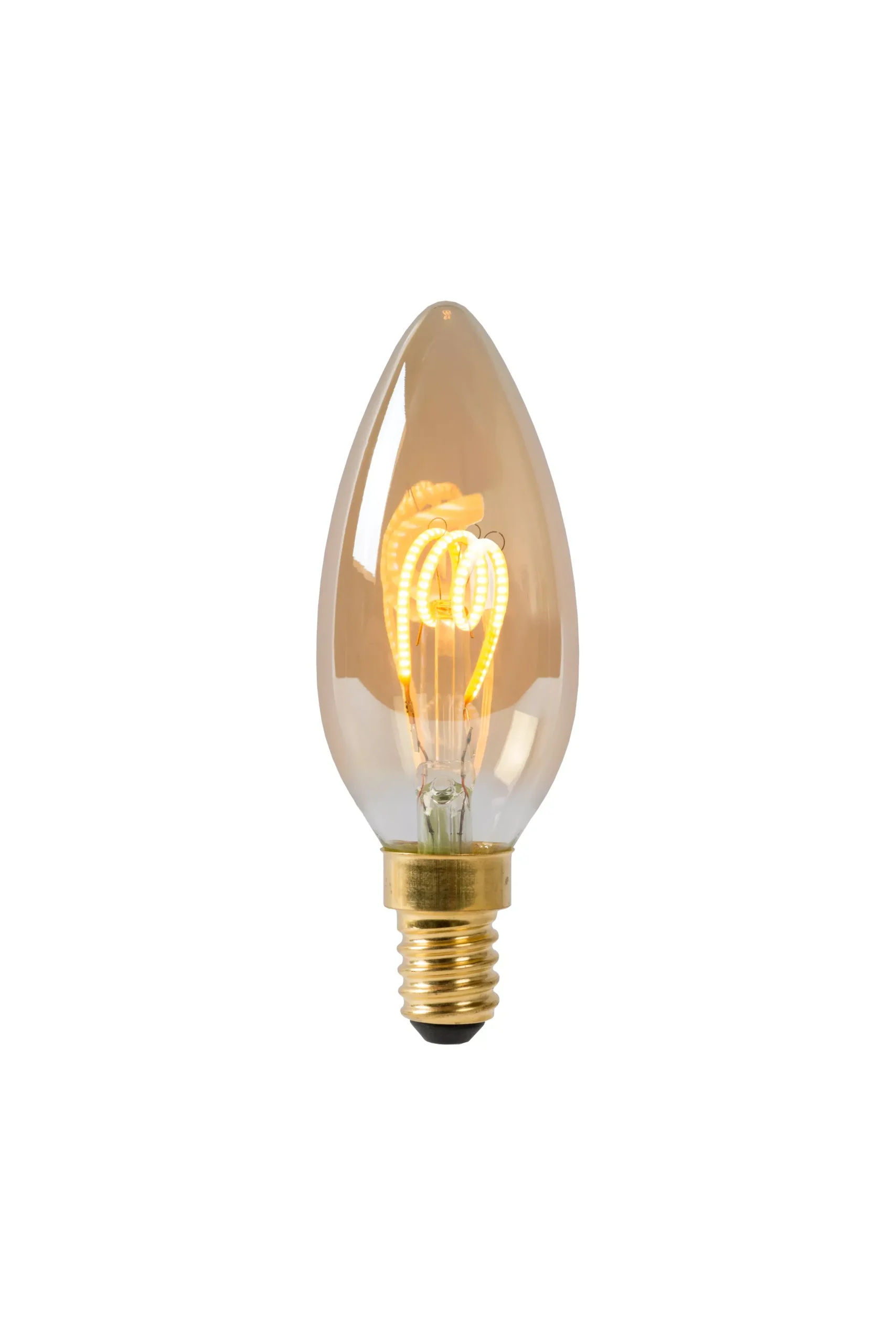 C35 - Filament lamp - Ø 3,5 cm - LED Dimb. - E14 - 1x3W 2200K - Amber*Lucide Online