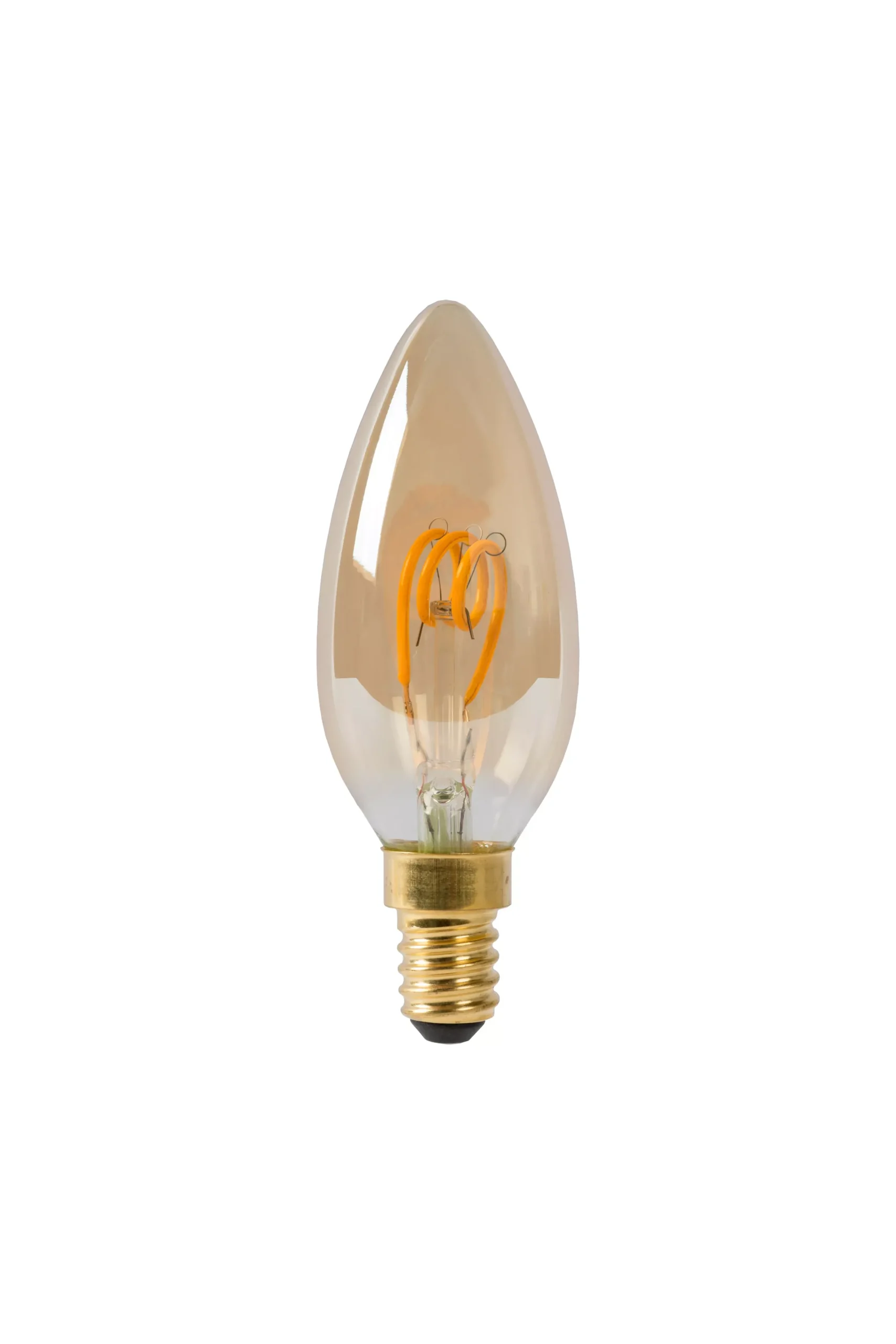 C35 - Filament lamp - Ø 3,5 cm - LED Dimb. - E14 - 1x3W 2200K - Amber*Lucide Online