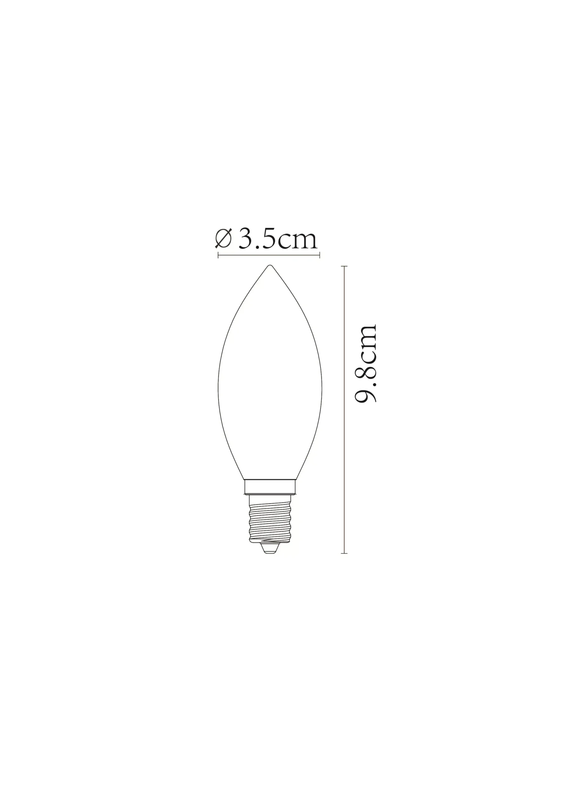 C35 - Filament lamp - Ø 3,5 cm - LED Dimb. - E14 - 1x3W 2200K - Amber*Lucide Online