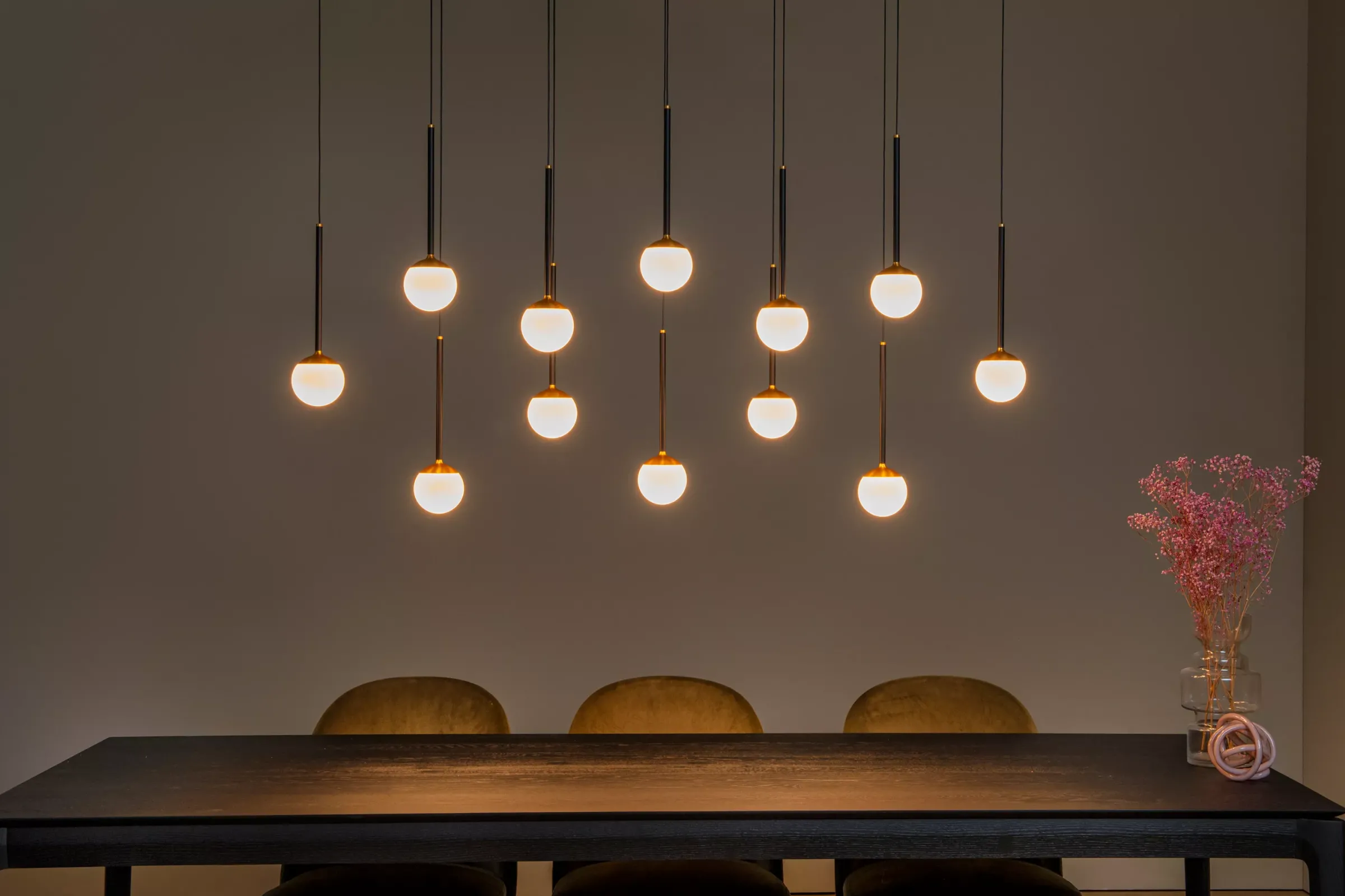CALINA - Hanglamp - LED Dimb. - 12x7,7W 2700K - Zwart*Lucide Hot