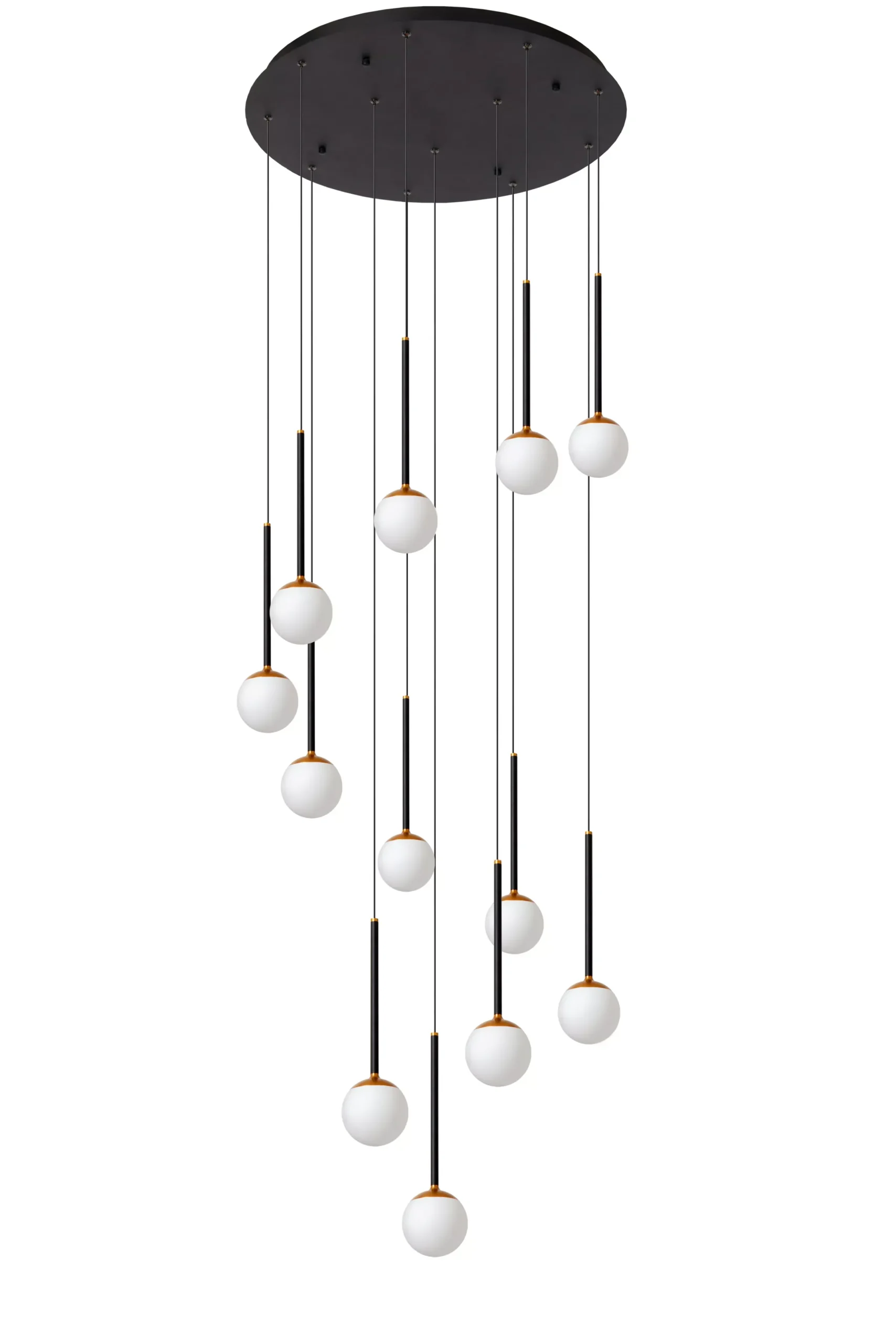 CALINA - Hanglamp - Ø 69,9 cm - LED Dimb. - 12x7,7W 2700K - Zwart*Lucide Clearance