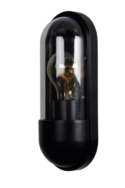 CAPSULE - Wandlamp Binnen/Buiten - 1xE27 - IP54 - Zwart*Lucide Cheap