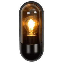 CAPSULE - Wandlamp Binnen/Buiten - 1xE27 - IP54 - Zwart*Lucide Cheap