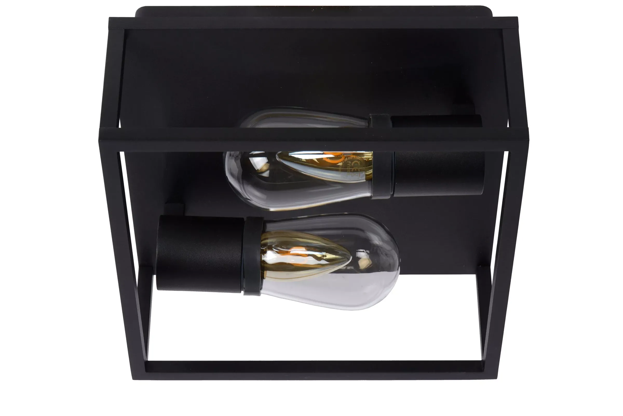 CARLYN - Plafonnière Badkamer - 2xE14 - IP54 - Zwart*Lucide Best Sale