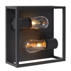 CARLYN - Plafonnière Badkamer - 2xE14 - IP54 - Zwart*Lucide Best Sale