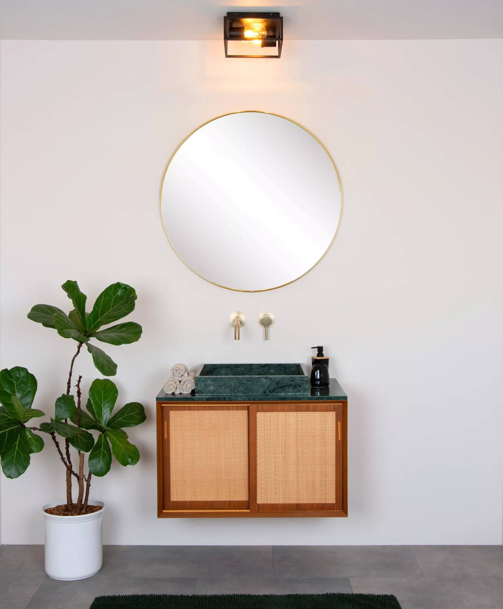 CARLYN - Plafonnière Badkamer - 2xE14 - IP54 - Zwart*Lucide Best Sale