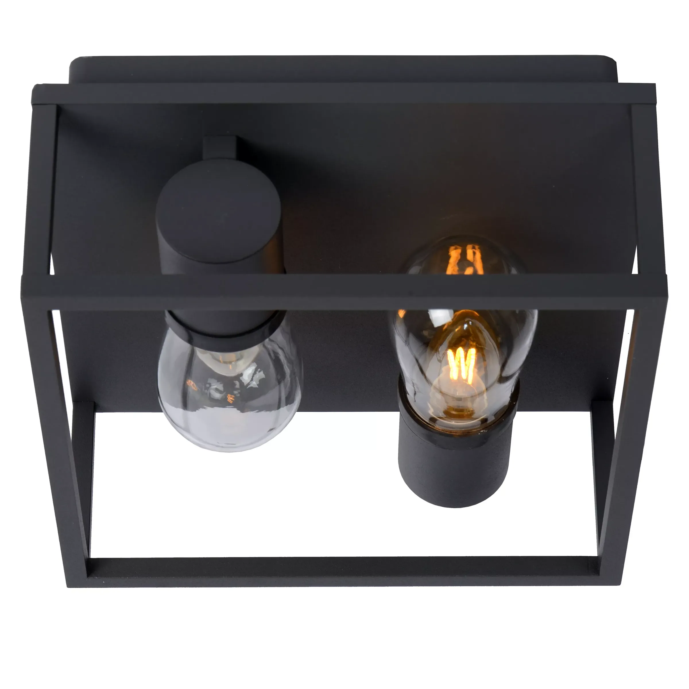 CARLYN - Plafonnière Badkamer - 2xE14 - IP54 - Zwart*Lucide Best Sale
