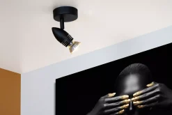 CARO - Plafondspot - Ø 9 cm - 1xGU10 - Zwart*Lucide Cheap