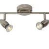 CARO-LED - Plafondspot - LED - GU10 - 2x5W 2700K - Mat chroom*Lucide New