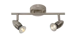 CARO-LED - Plafondspot - LED - GU10 - 2x5W 2700K - Mat chroom*Lucide New