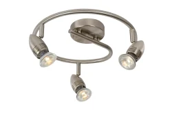 CARO-LED - Plafondspot - Ø 31 cm - LED - GU10 - 3x5W 2700K - Mat chroom*Lucide Discount