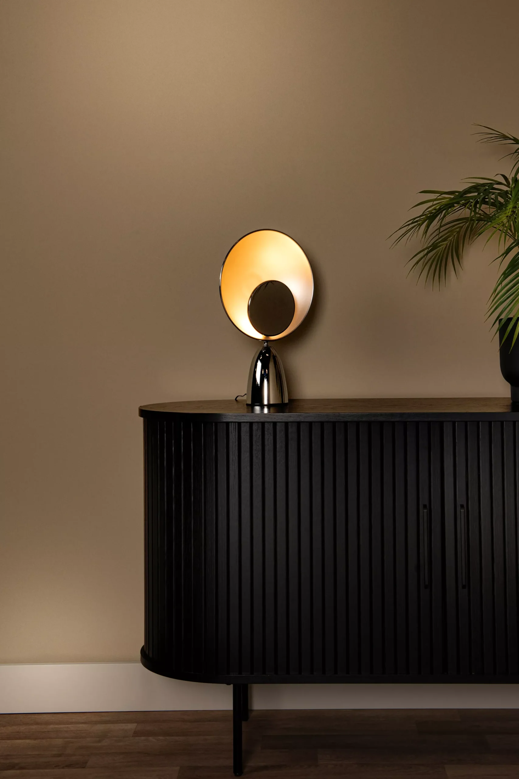 CASTAMAR - Tafellamp - Ø 25,5 cm - LED - 1x8W 2100K - Chroom*Lucide Outlet