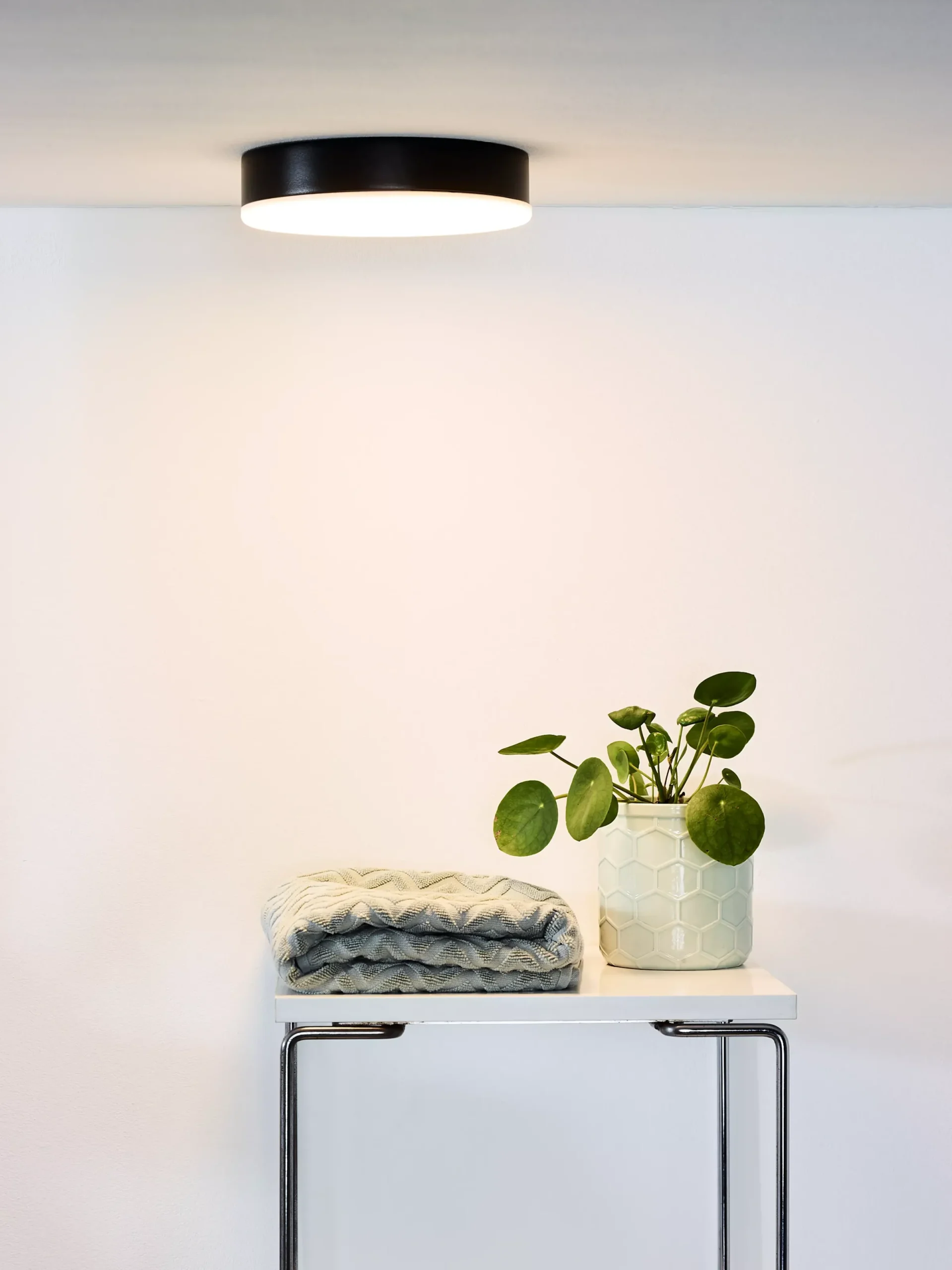 CERES-LED - Plafonnière Badkamer - Ø 21,5 cm - LED Dimb. - 1x30W 3000K - IP44 - Zwart*Lucide Sale
