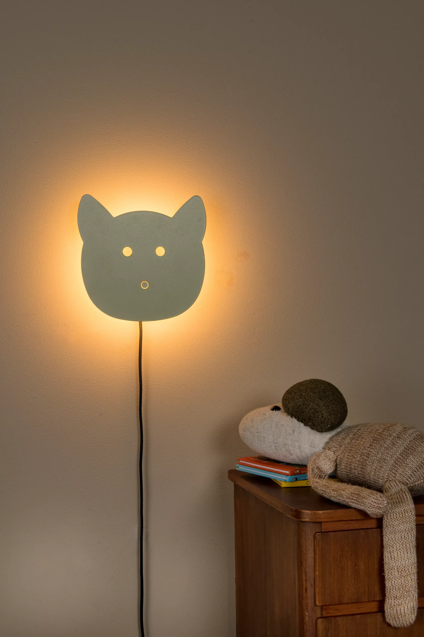 CHARLIE - Wandlamp Kinderkamer - LED Dim to warm - 1x7W 2600K/2700K - Groen*Lucide Clearance