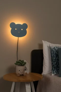 CHARLIE - Wandlamp Kinderkamer - LED Dim to warm - 1x7W 2600K/2700K - Blauw*Lucide Shop
