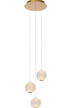 CINTRA - Hanglamp - Ø 25 cm - LED Dimb. - 3x4,7W 2700K - Transparant*Lucide Store
