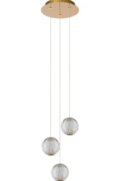 CINTRA - Hanglamp - Ø 25 cm - LED Dimb. - 3x4,7W 2700K - Transparant*Lucide Store