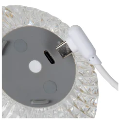 CINTRA - Oplaadbare Tafellamp - Accu/Batterij - Ø 11 cm - LED 3 StepDim - 1x2W 2700K - Transparant*Lucide Hot