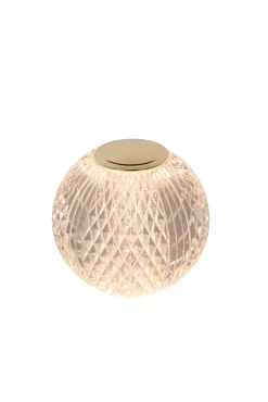 CINTRA - Oplaadbare Tafellamp - Accu/Batterij - Ø 9 cm - LED 3 StepDim - 1x1,5W 3000K - Transparant*Lucide Outlet