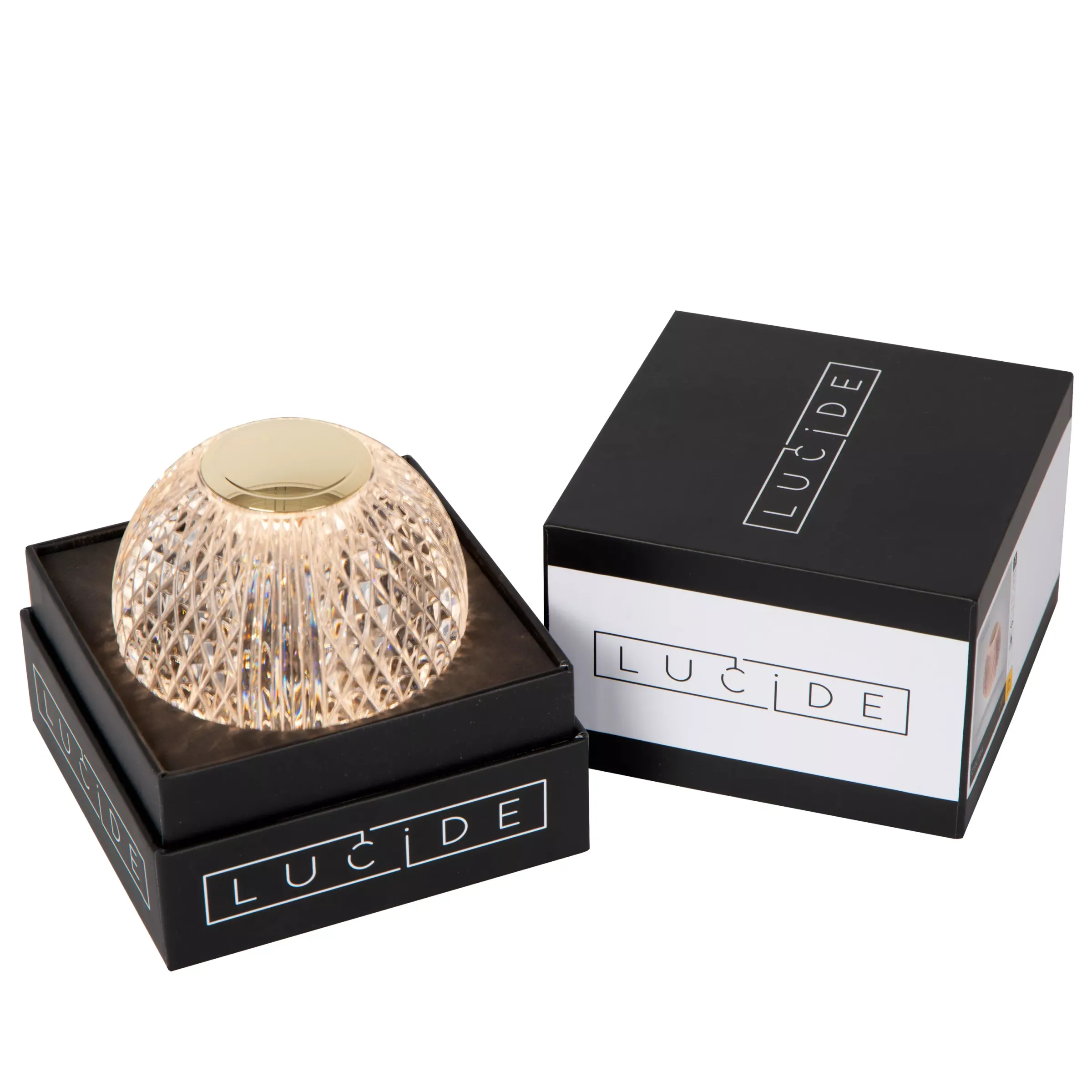 CINTRA - Oplaadbare Tafellamp - Accu/Batterij - Ø 9 cm - LED 3 StepDim - 1x1,5W 3000K - Transparant*Lucide Outlet