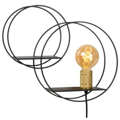 CIRCLE - Wandlamp - 1xE27 - Zwart*Lucide Cheap
