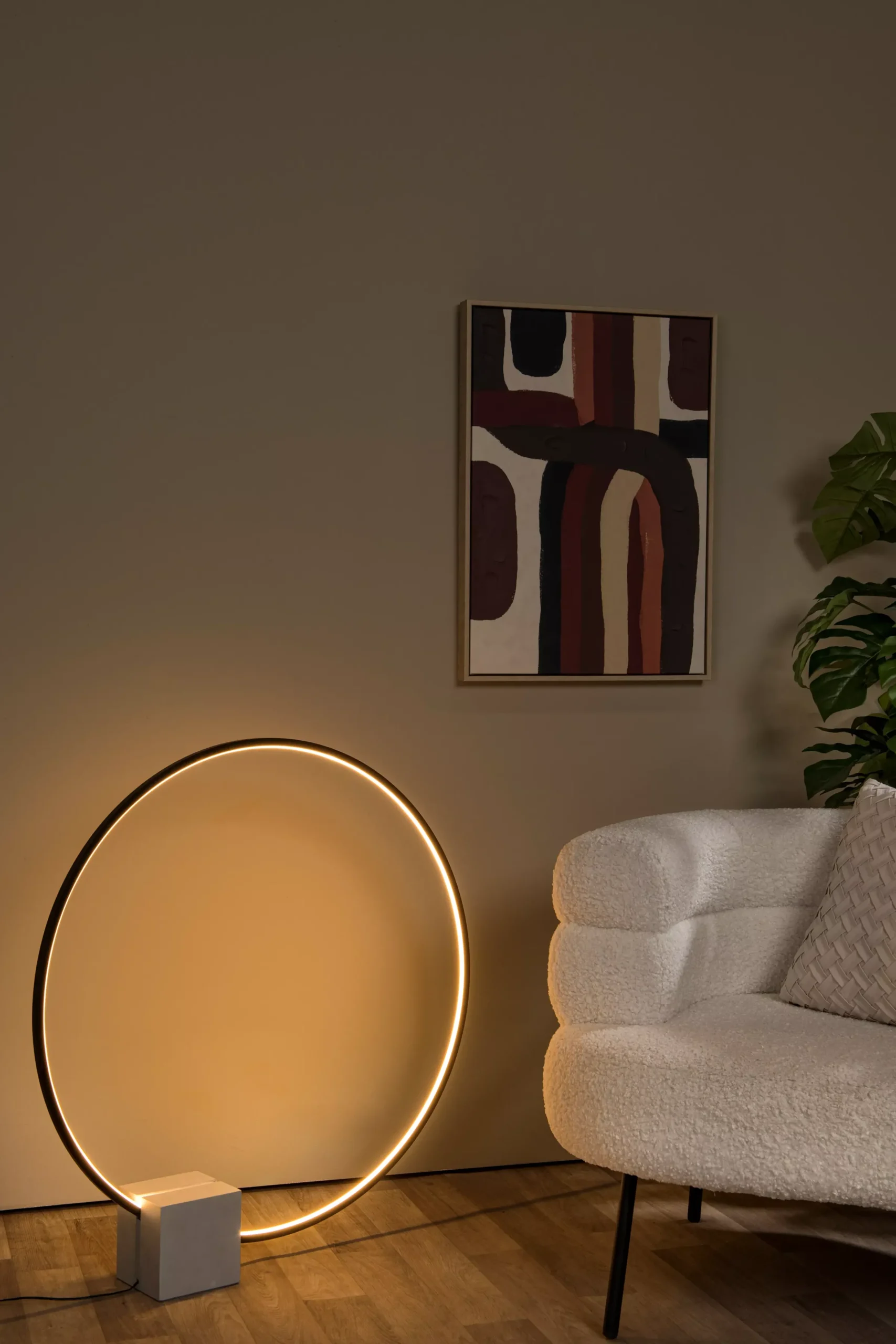 CIRKELIS - Tafellamp - Ø 83 cm - LED Dimb. - 1x24W 3000K - Zwart*Lucide Cheap