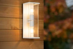 CLAIRE - Wandlamp Binnen/Buiten - 2xE27 - IP54 - Wit*Lucide New