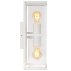 CLAIRE - Wandlamp Binnen/Buiten - 2xE27 - IP54 - Wit*Lucide New