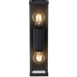CLAIRE - Wandlamp Binnen/Buiten - 2xE27 - IP54 - Antraciet*Lucide Discount