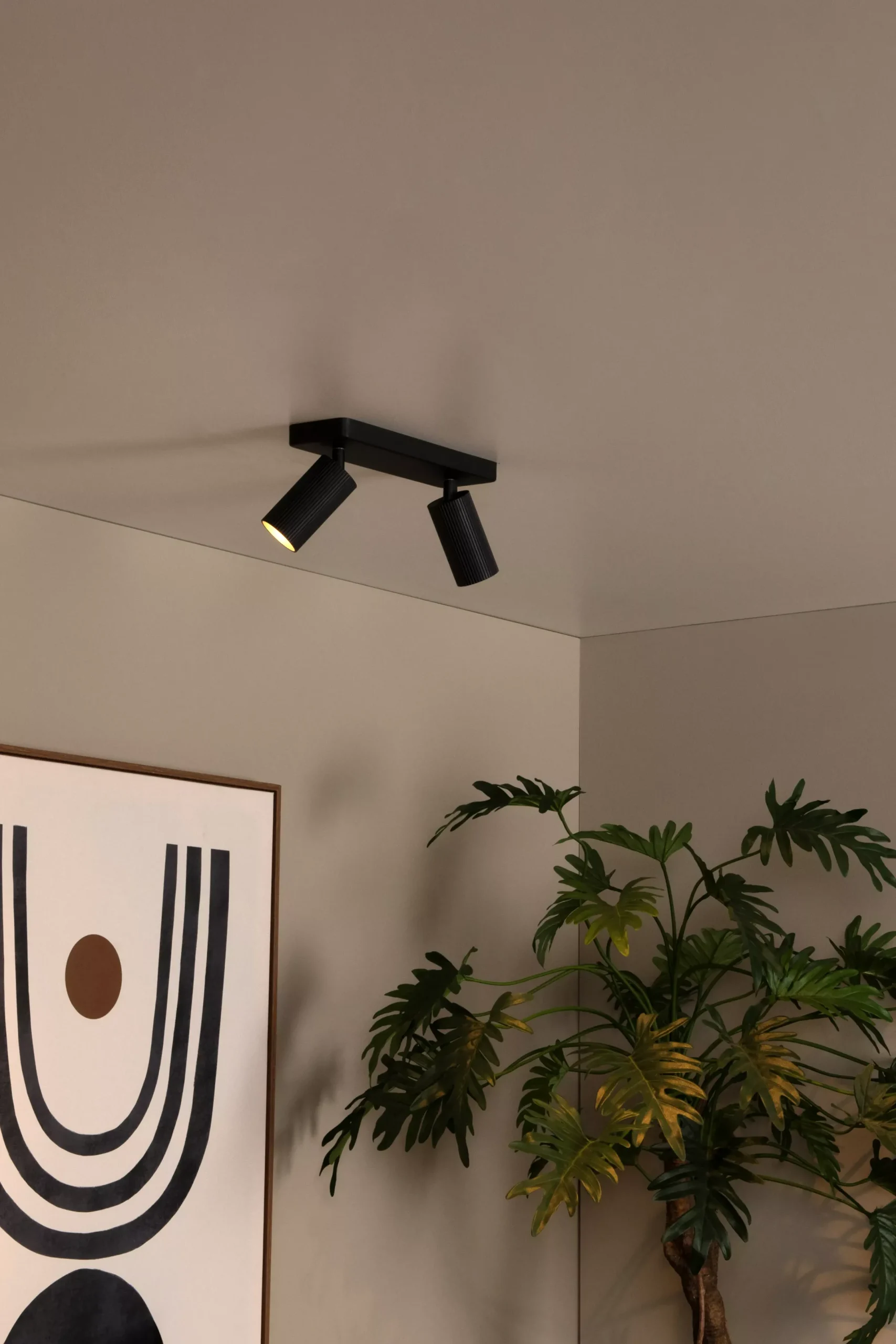 CLUBS - Plafondspot - 2xGU10 - Zwart*Lucide Best