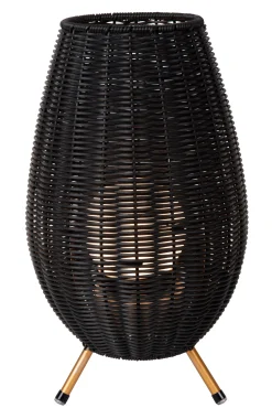 COLIN IP44 - Oplaadbare Tafellamp Binnen/Buiten - Accu/Batterij - LED 3 StepDim - 1x3W 3000K - IP44 - Zwart*Lucide Online