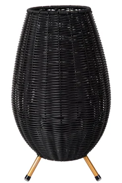 COLIN IP44 - Oplaadbare Tafellamp Binnen/Buiten - Accu/Batterij - LED 3 StepDim - 1x3W 3000K - IP44 - Zwart*Lucide Online