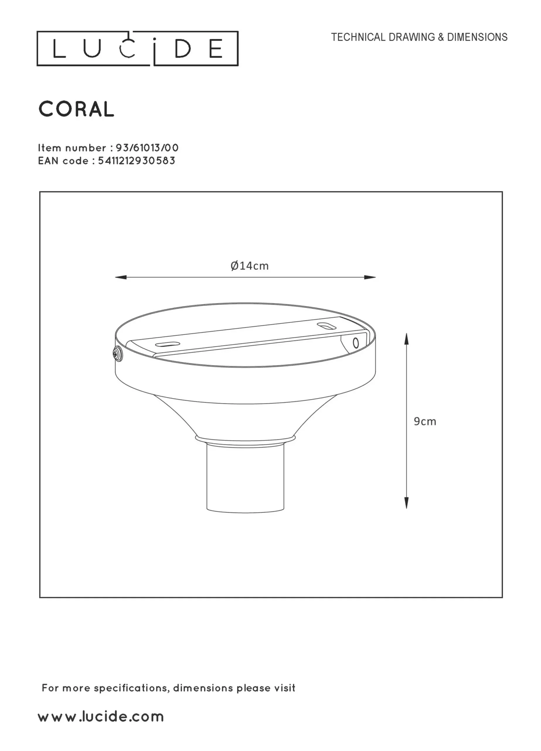 CORAL Suspension set - Onderdeel - Mat chroom*Lucide Clearance