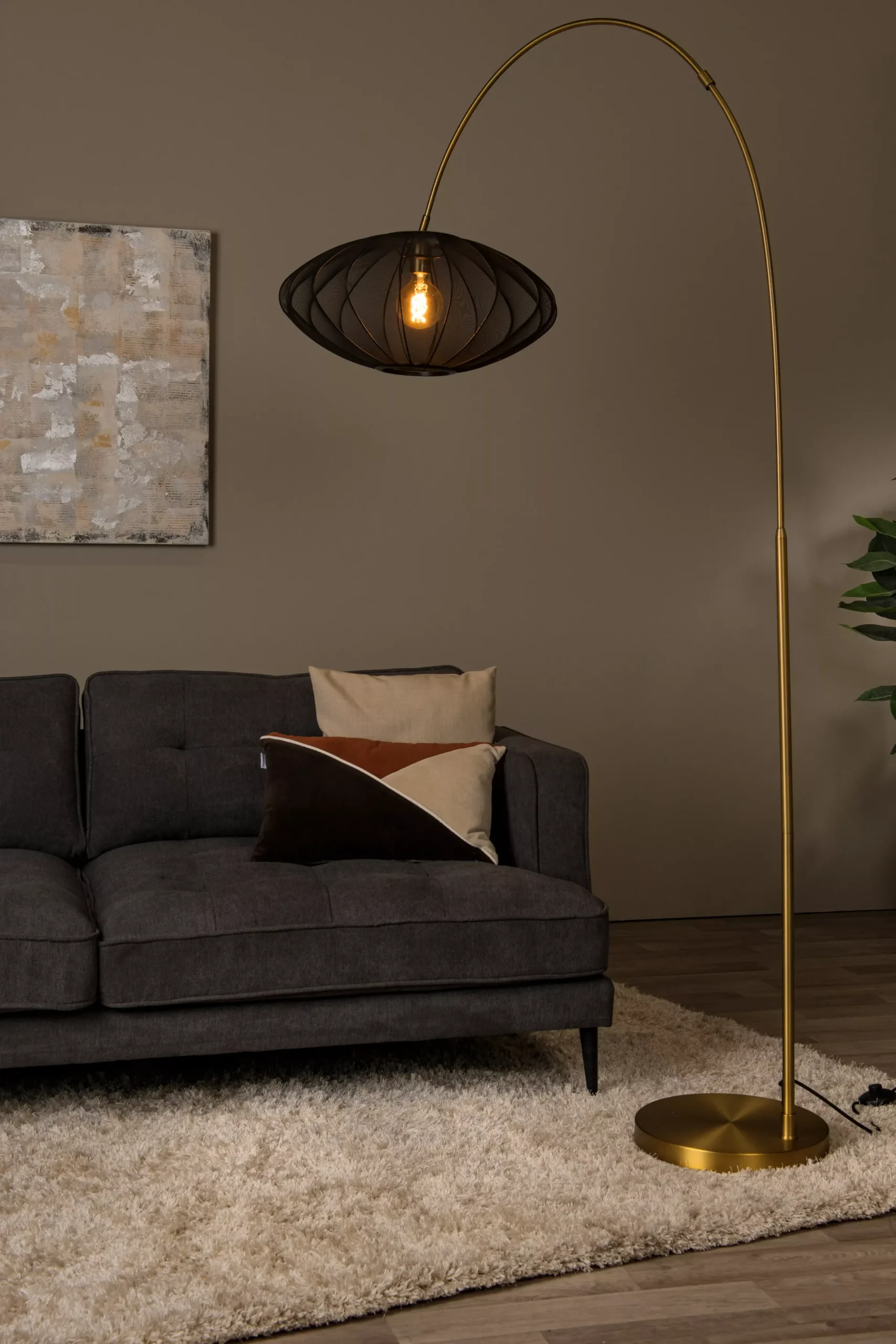 CORINA - Booglamp - 1xE27 - Zwart*Lucide Sale