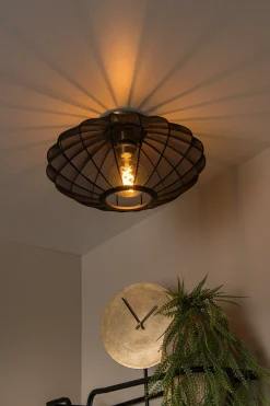 CORINA - Plafonnière - Ø 40 cm - 1xE27 - Zwart*Lucide Store